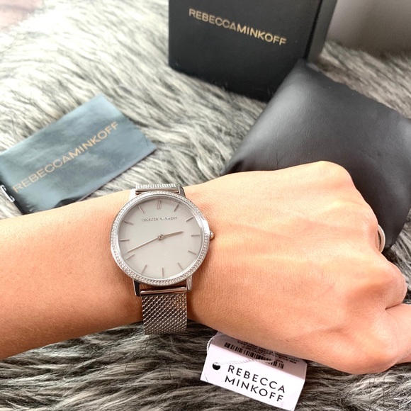 NWT Rebecca Minkoff silver tone bracelet watch - Picture 4 of 6